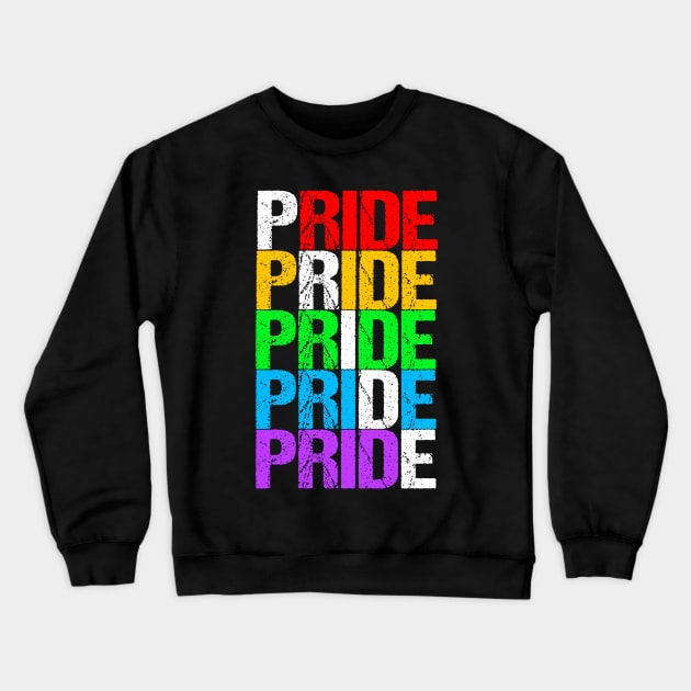 Gay Pride Cool Rainbow Art Crewneck Sweatshirt by epiclovedesigns